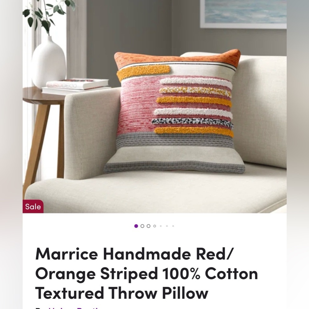 Colorful Striped Throw Pillow Covers - Sold as a set